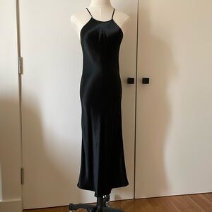 Black silk dress size double x small - 24 inch waist